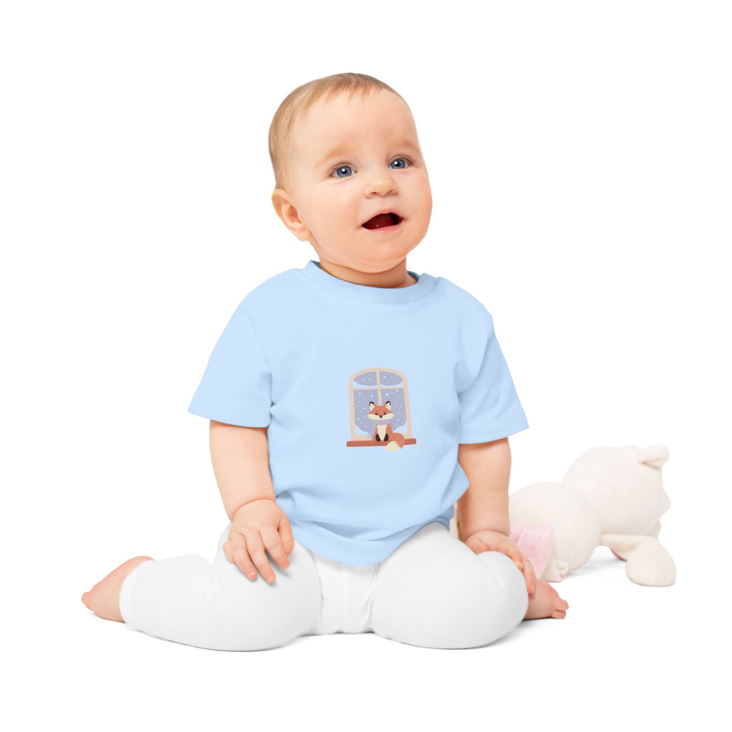 Baby T-Shirt — Cozy Fox at Night Graphic Tee
