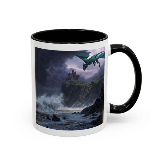 Fantasy Dragon Accent Coffee Mug | Perfect Gift for Coffee Lovers, Fantasy Fans, Home Decor, Birthday, and Collectibles