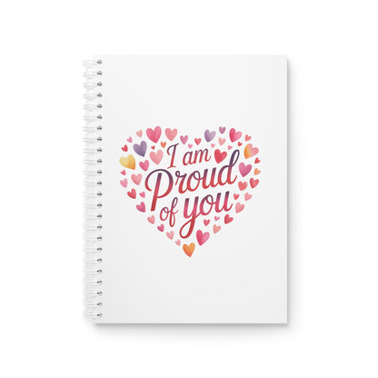 Spiralnotizbuch – Inspirierendes Tagebuch mit Herzmotiv „Ich bin stolz auf dich“