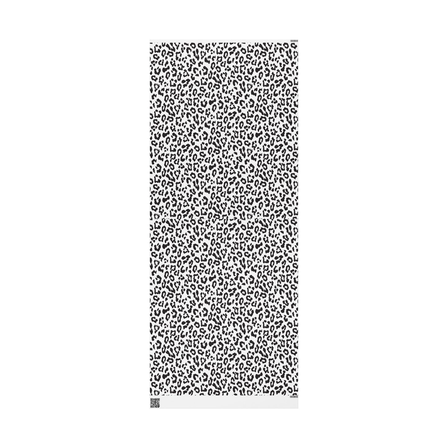Leopard Print Wrapping Paper Roll — Black & White Animal Pattern Gift Wrap