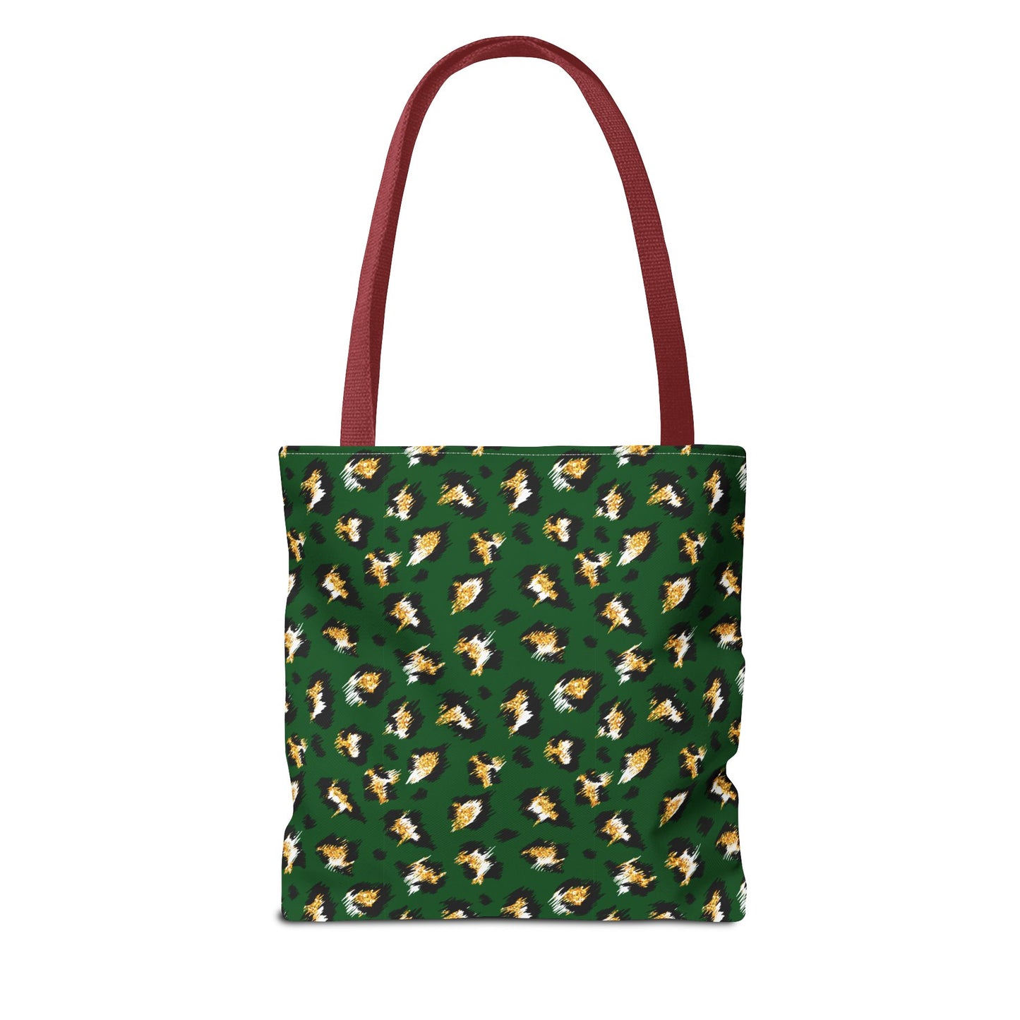 Green Leopard Print Tote Bag – Patterned All-Over-Print Shopper