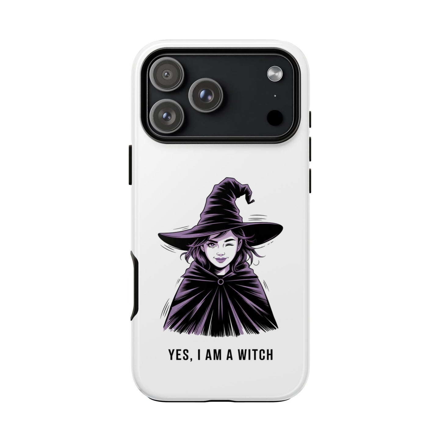 iPhone Yes, I Am a Witch Phone Case — Gothic Witch Illustration Protective Cover