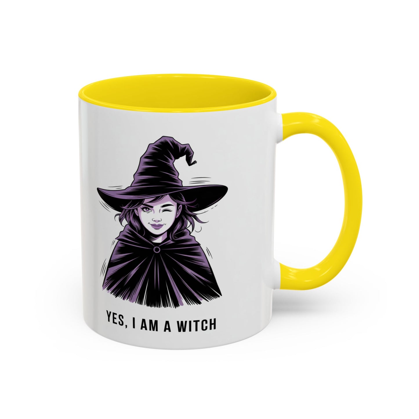 Witch Coffee Mug - "Yes, I Am a Witch" Accent Mug (11/15 oz)