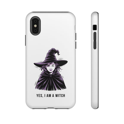 iPhone Yes, I Am a Witch Phone Case — Gothic Witch Illustration Protective Cover