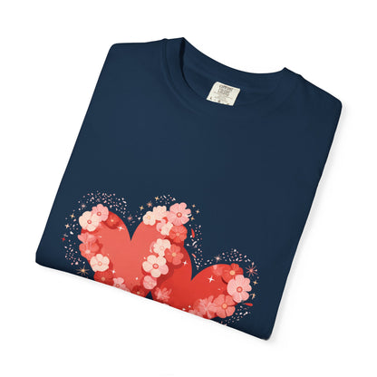 Love Blooms T-Shirt — Floral Heart Graphic Tee for Valentine’s Day