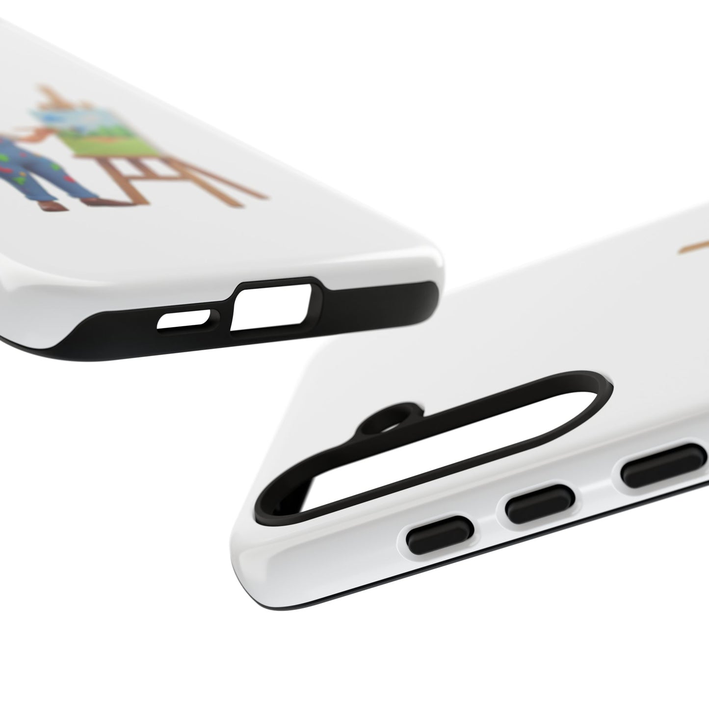 Samsung Handyhülle mit Künstlermotiv – Schutzhülle mit niedlicher Illustration einer Malerin