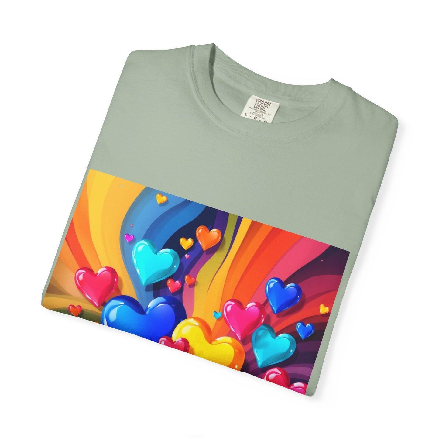 Colorful Heart Rainbow T‑Shirt