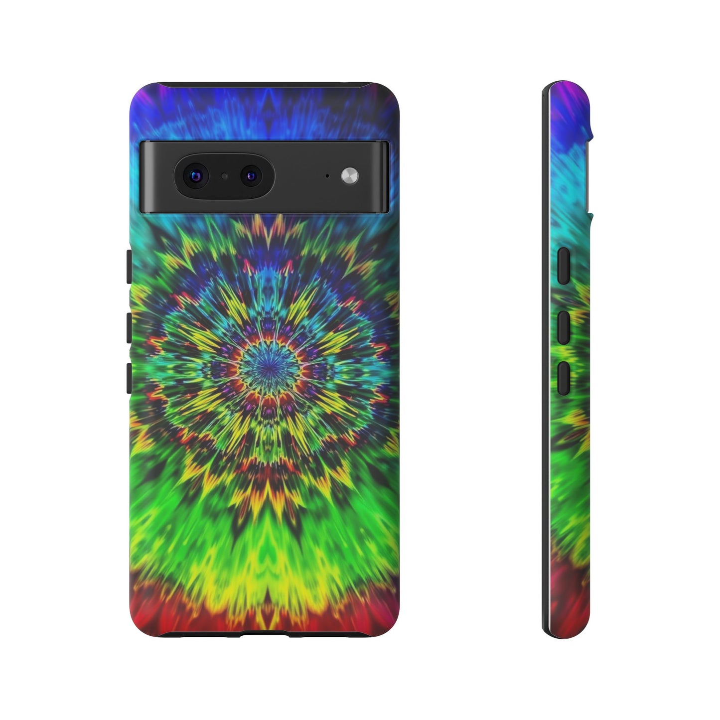 Funda para teléfono Google Psychedelic Tie-Dye Mandala: protección resistente y vibrante