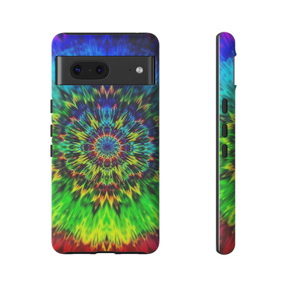 Funda para teléfono Google Psychedelic Tie-Dye Mandala: protección resistente y vibrante