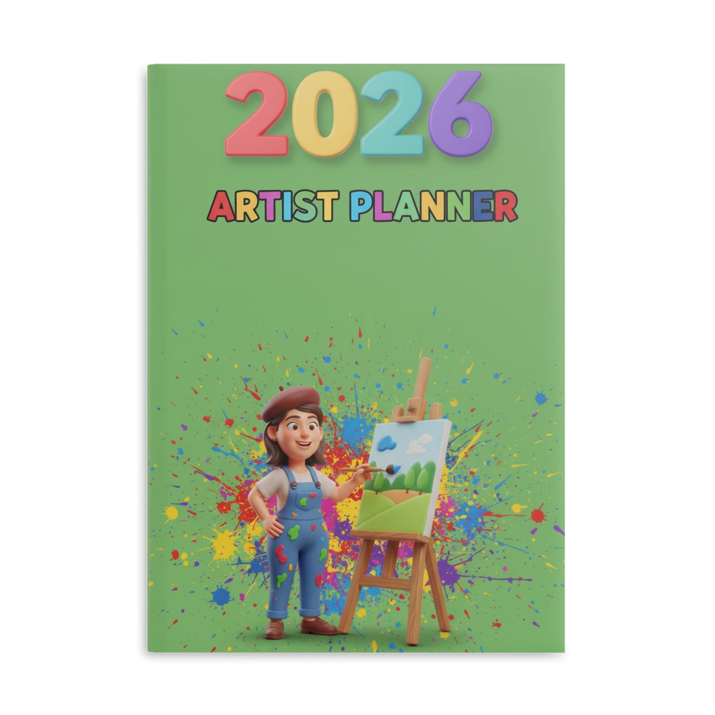 2026 Artist Planner Hardcover Notebook — Puffy Cover Sketch & Paint Journal