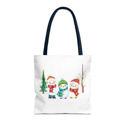 Christmas Snowman Tote Bag — Cute Holiday Winter Market Tote