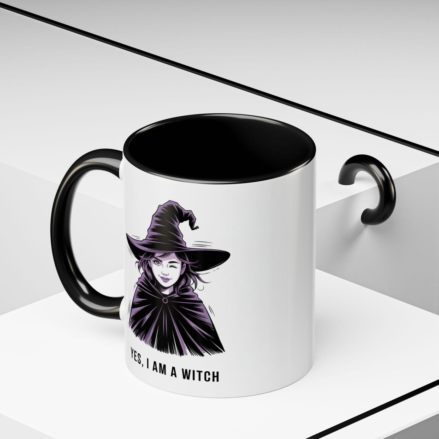 Witch Coffee Mug - "Yes, I Am a Witch" Accent Mug (11/15 oz)
