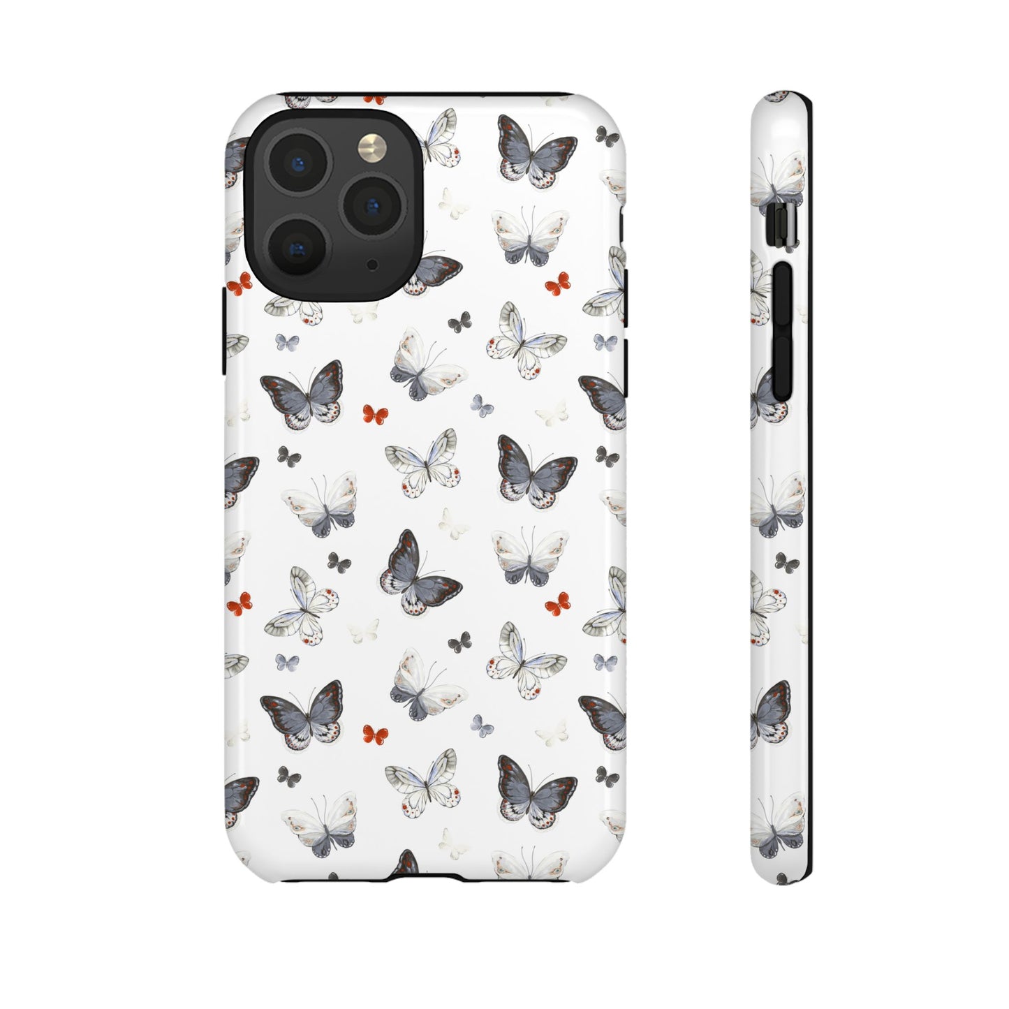 iPhone Butterfly Pattern Tough Phone Case — Protective Floral-Inspired iPhone Case