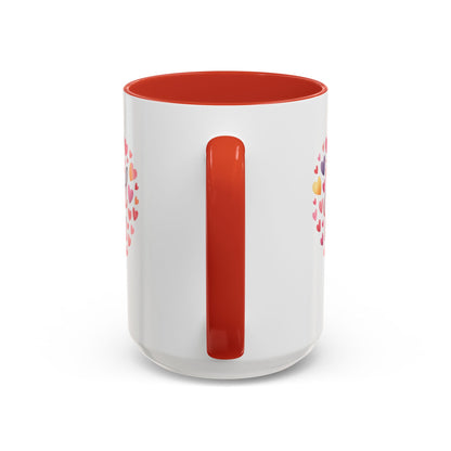 Accent Coffee Mug — "I Am Proud of You" Heart Design | Encouragement Gift for Graduation, Promotion, or Support