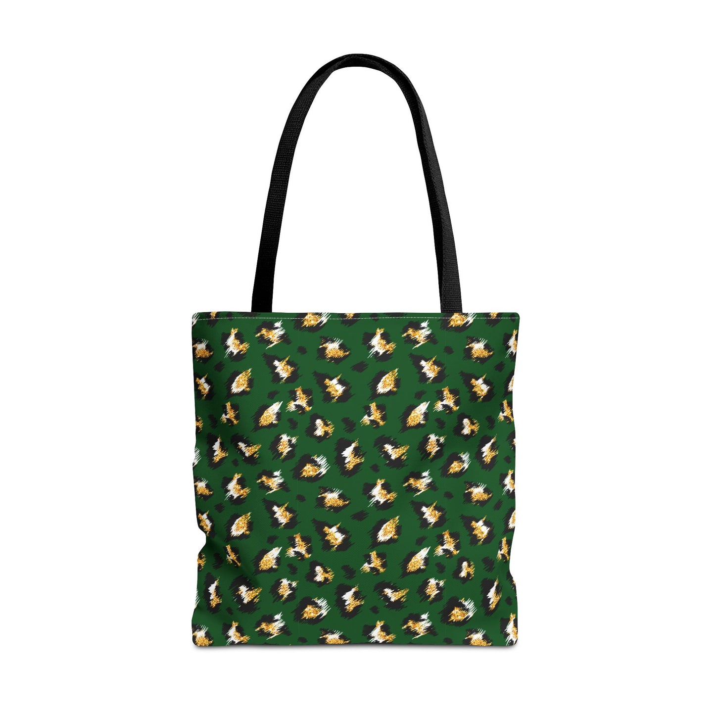 Green Leopard Print Tote Bag – Patterned All-Over-Print Shopper