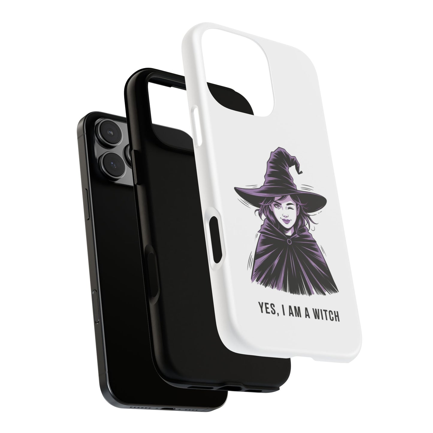 iPhone Yes, I Am a Witch Phone Case — Gothic Witch Illustration Protective Cover