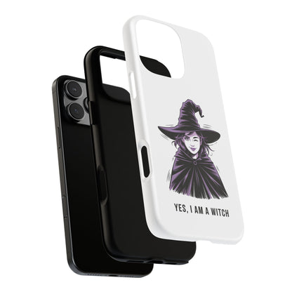 iPhone Yes, I Am a Witch Phone Case — Gothic Witch Illustration Protective Cover