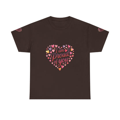 Proud of You Heart T‑Shirt with embroidery
