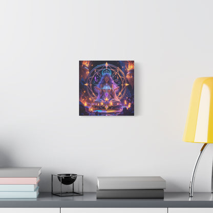 Mystic Meditation Canvas Print — Spiritual Goddess Wall Art