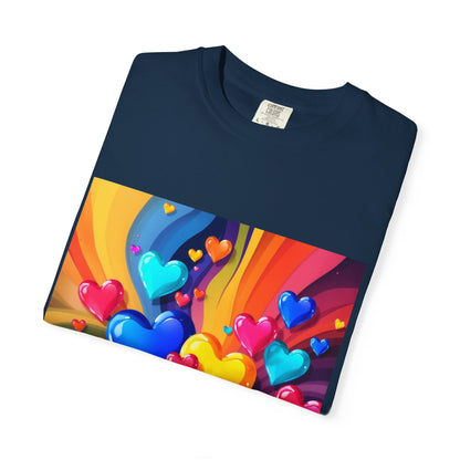 Colorful Heart Rainbow T‑Shirt