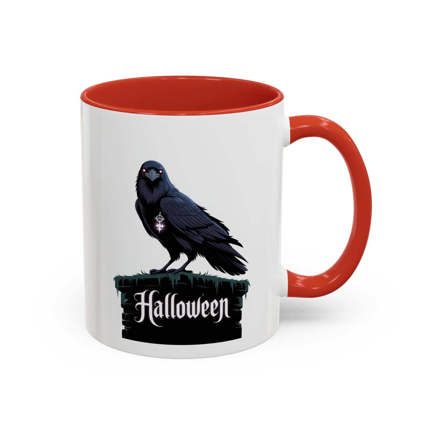 Halloween Raven Coffee Mug, Black Accent Mug, Spooky Drinkware, Unique Gift for Fall, Coffee Lover's Halloween Décor