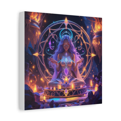Mystic Meditation Canvas Print — Spiritual Goddess Wall Art