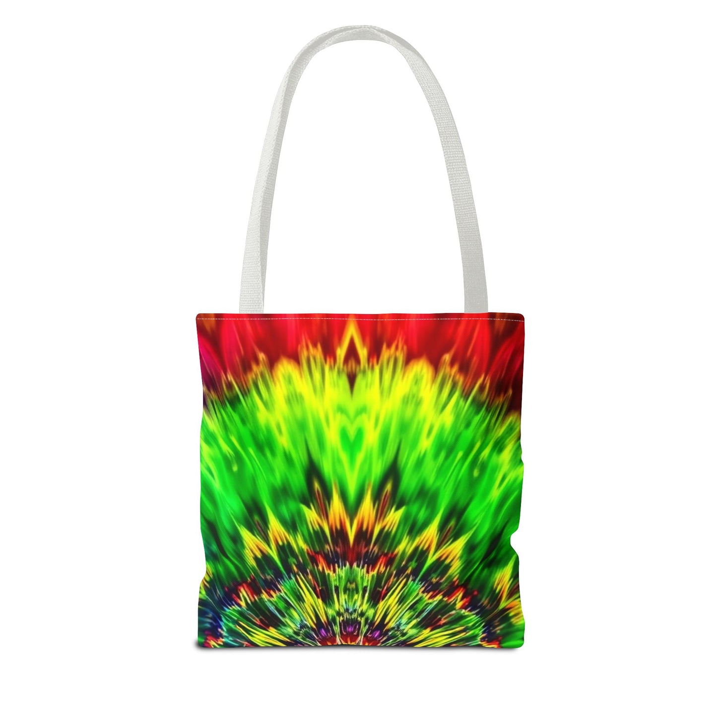 Tie-Dye Kaleidoscope Tote Bag — Vibrant All-Over Print Beach & Market Bag