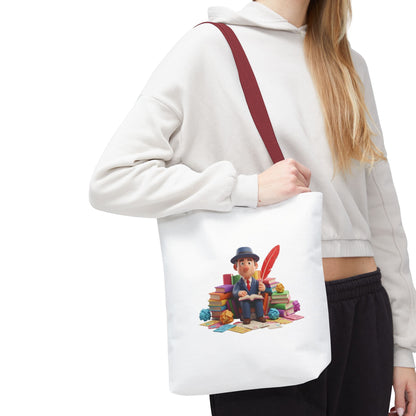 Tote — Cute Bookworm Writer Illustration Tote Bag