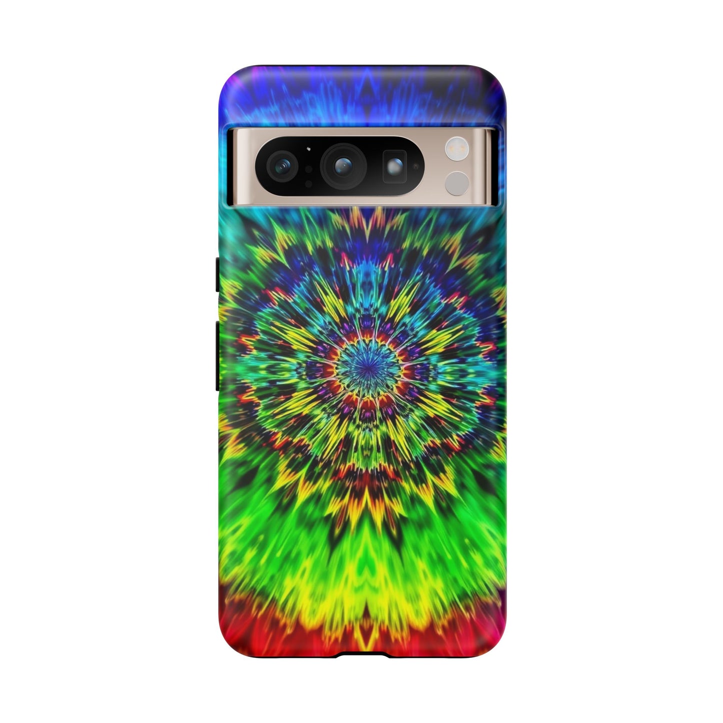 Funda para teléfono Google Psychedelic Tie-Dye Mandala: protección resistente y vibrante