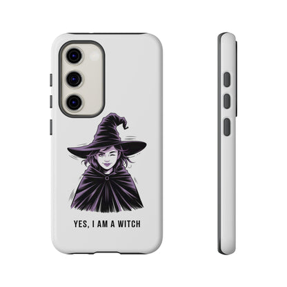 Funda para Samsung — «Sí, soy una bruja» con ilustración de bruja