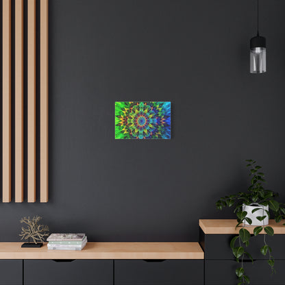 Psychedelic Kaleidoscope Matte Canvas Wall Art — Vibrant Mandala Stretched Canvas