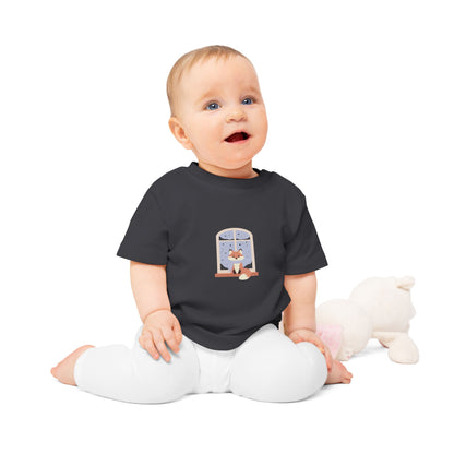 Baby T-Shirt — Cozy Fox at Night Graphic Tee