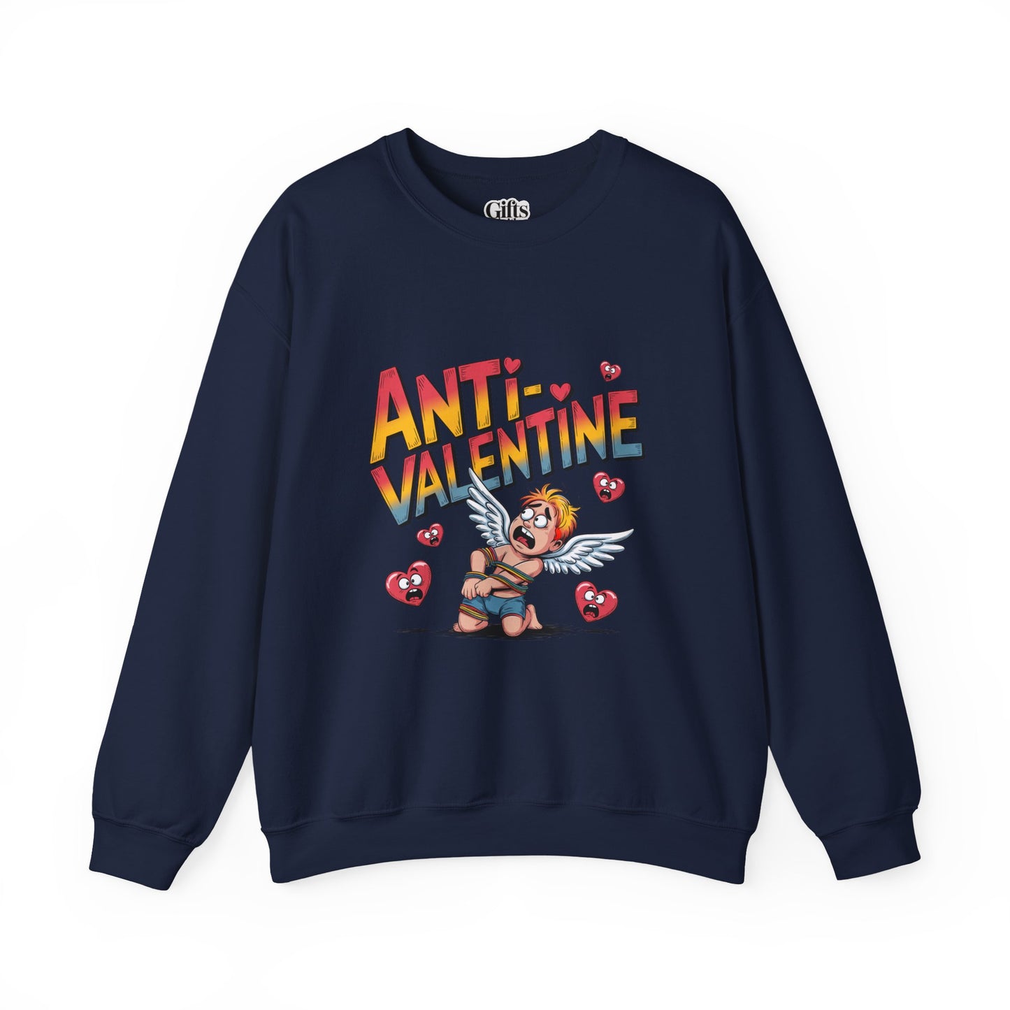 Anti-Valentine Sweatshirt — Funny Cupid Reject Graphic Crewneck