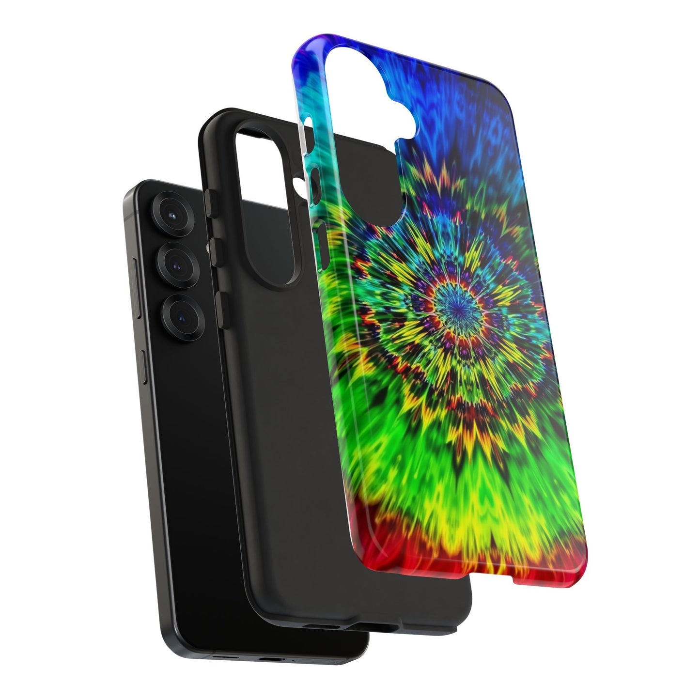 Fundas resistentes para Samsung - Funda para teléfono con mandala teñido anudado arcoíris