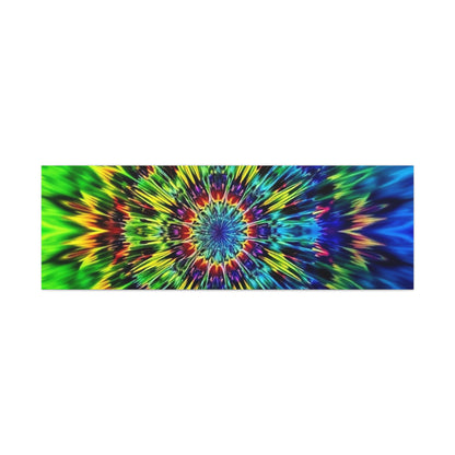 Psychedelic Kaleidoscope Matte Canvas Wall Art — Vibrant Mandala Stretched Canvas