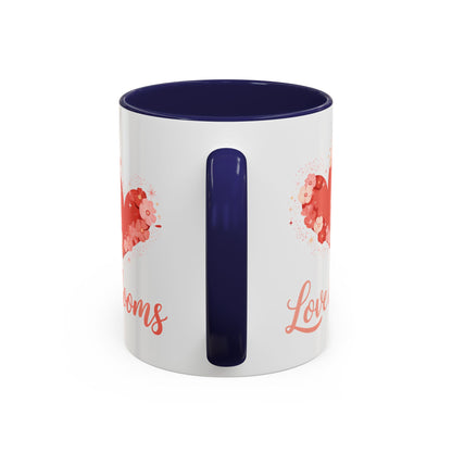Love Blooms Accent Coffee Mug — Floral Heart 11/15oz