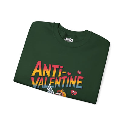 Anti-Valentine Sweatshirt — Funny Cupid Reject Graphic Crewneck