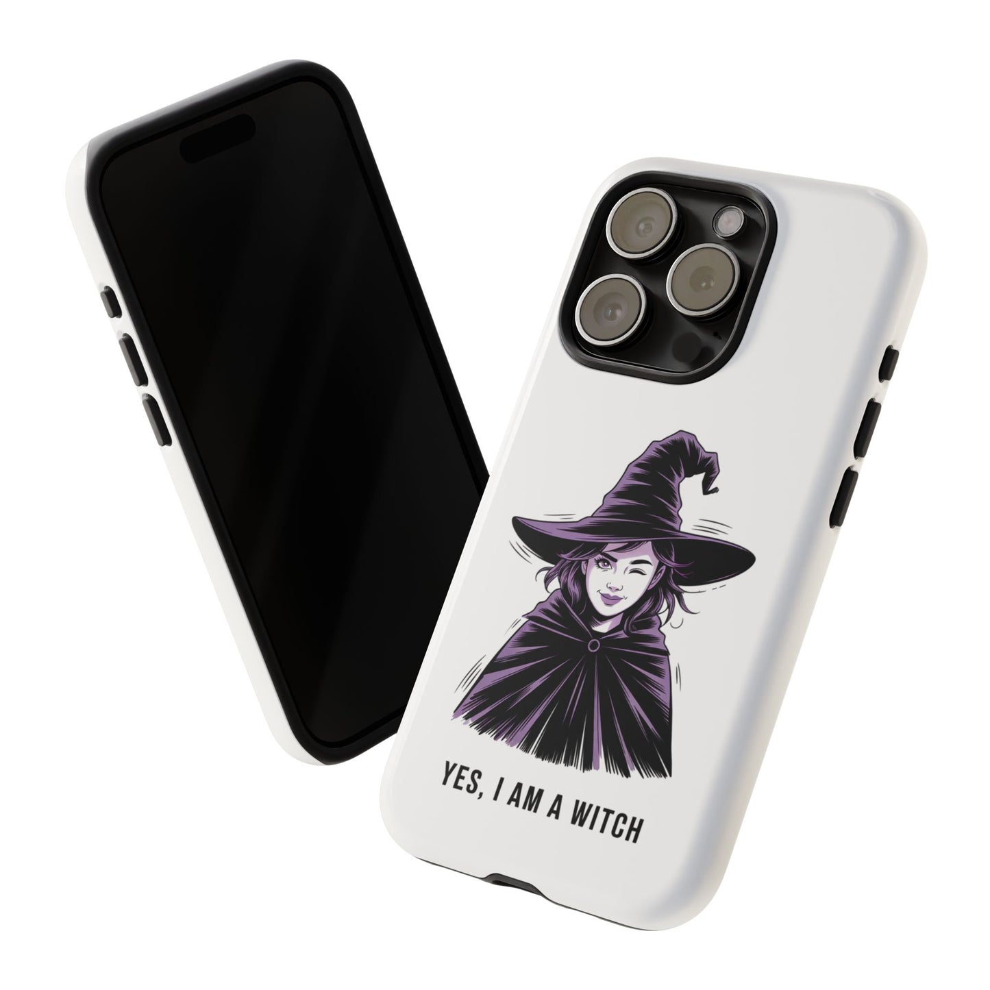 iPhone Yes, I Am a Witch Phone Case — Gothic Witch Illustration Protective Cover