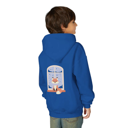 Kids Fox Hoodie - Cozy Winter Window Design