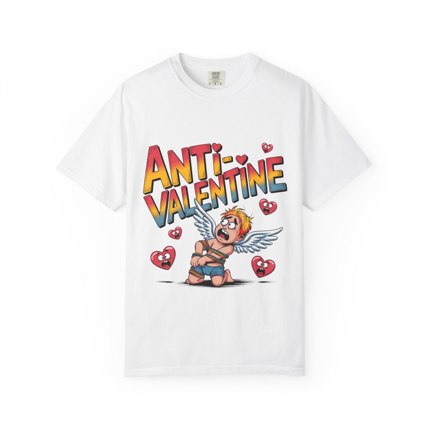 Camiseta anti-San Valentín: Divertida camiseta gráfica con el rechazo de Cupido