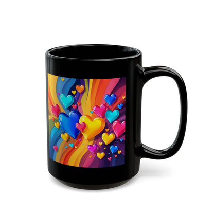 Colorful Heart Rainbow Mug — Vibrant Love Coffee Cup (11oz/15oz)