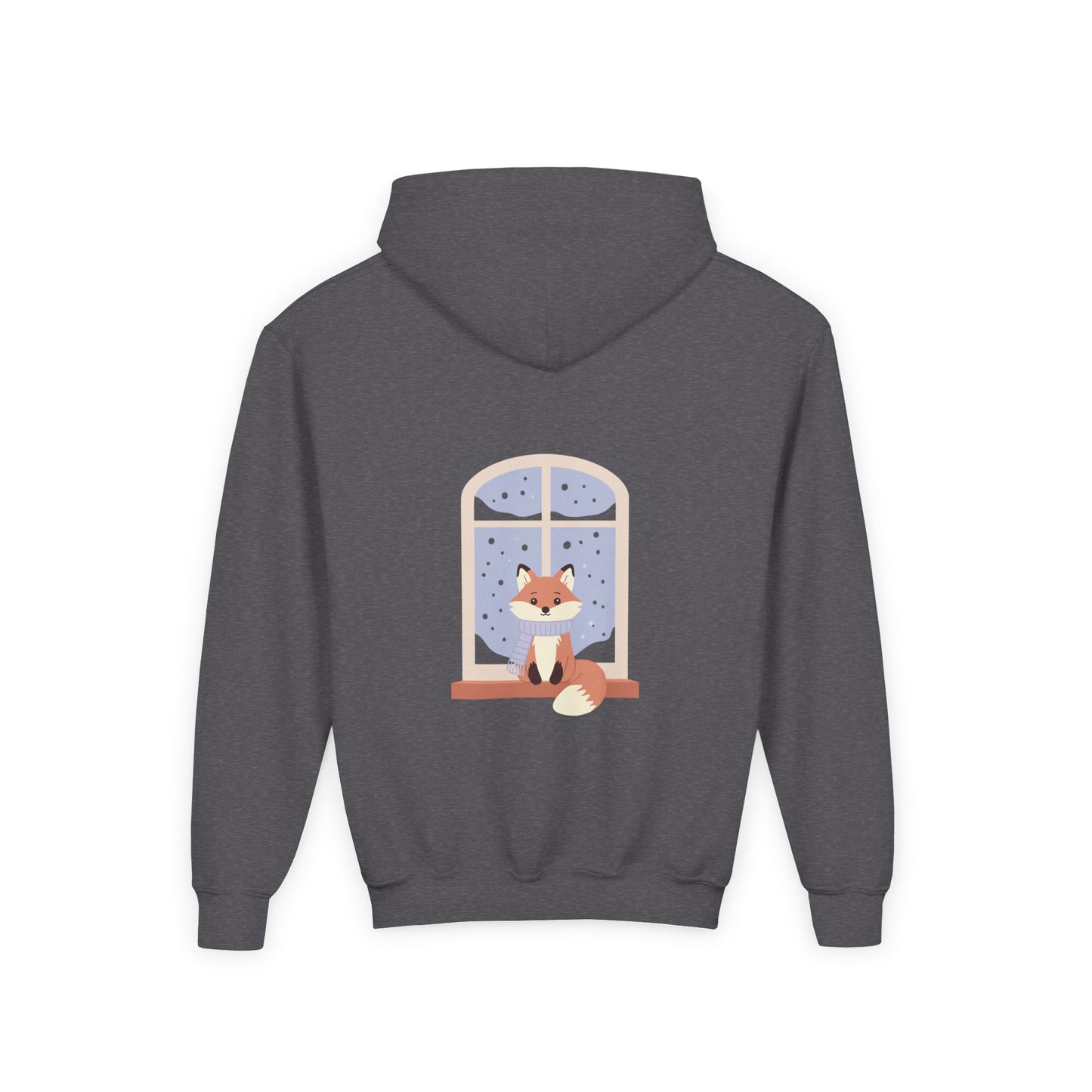 Kids Fox Hoodie - Cozy Winter Window Design