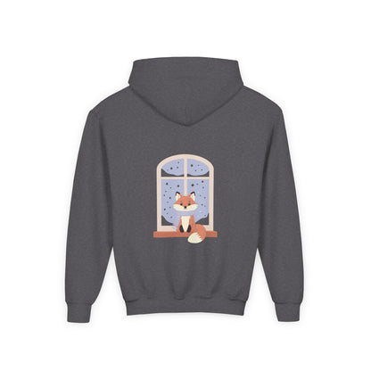 Kids Fox Hoodie - Cozy Winter Window Design