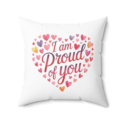 Ich bin stolz auf dich Herz-Dekokissen – Dekokissen mit ermutigender Botschaft