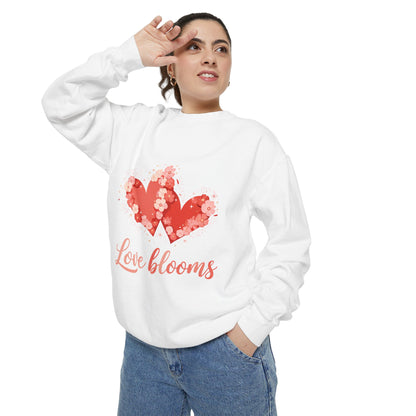 Love Blooms Heart Sweatshirt — Floral Valentine Pullover