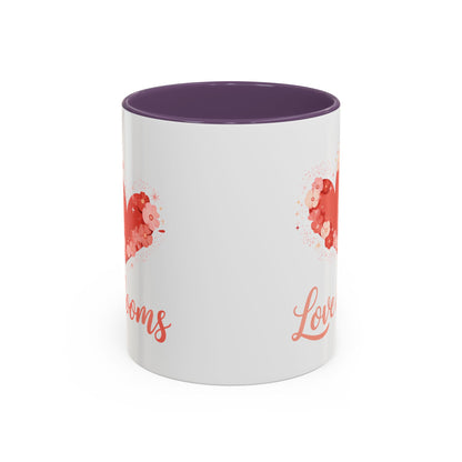 Love Blooms Accent Coffee Mug — Floral Heart 11/15oz