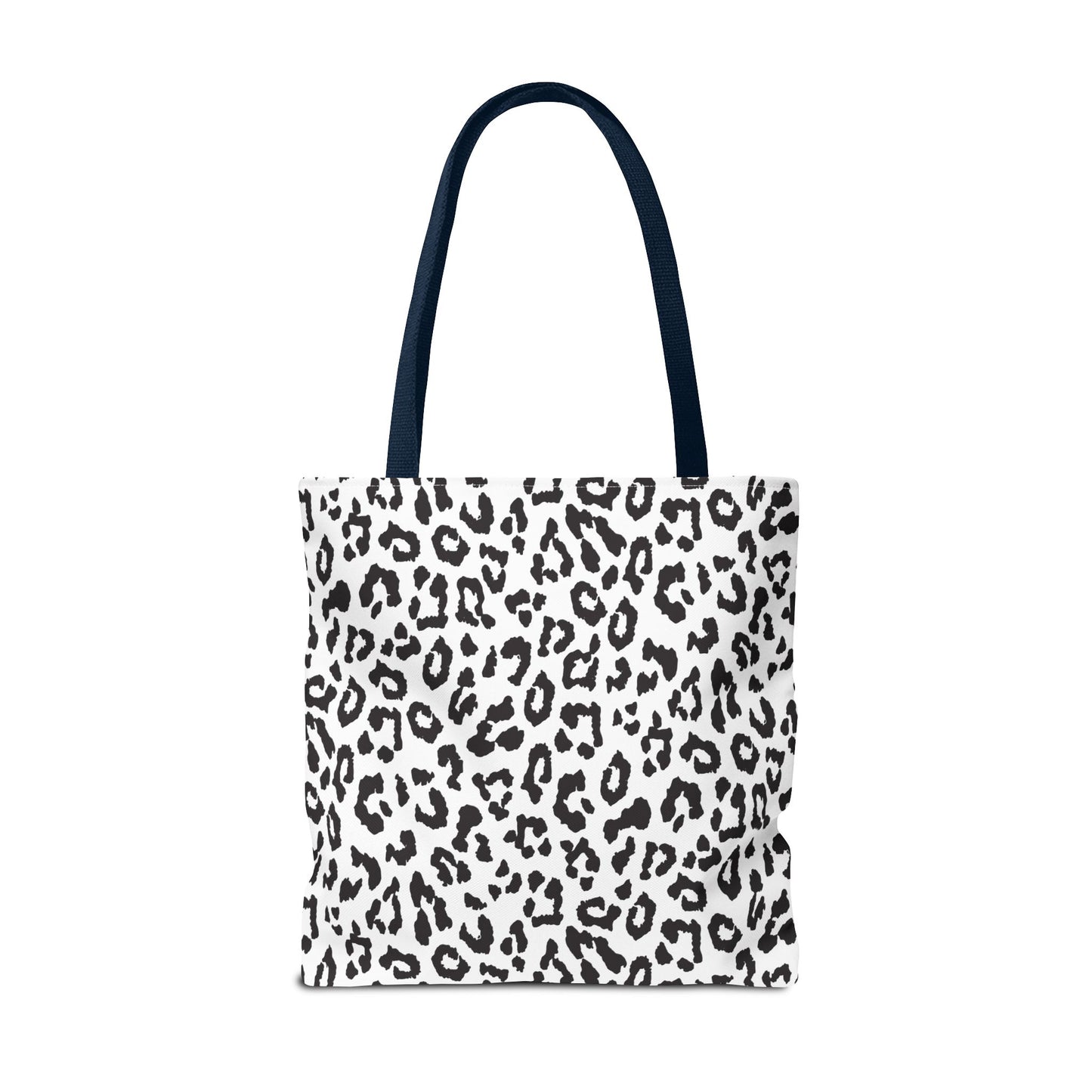 Leopard Print Tote Bag — Black & White All-Over-Print Shopper