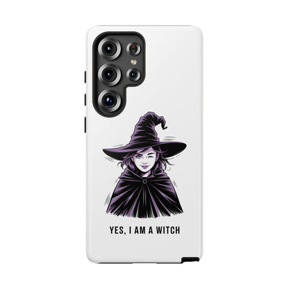 Funda para Samsung — «Sí, soy una bruja» con ilustración de bruja