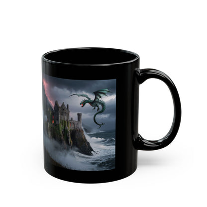 Fantasy Dragon Black Mug - Perfect for Gifts, Coffee Lovers, Halloween Decor, Themed Parties, Cosplay