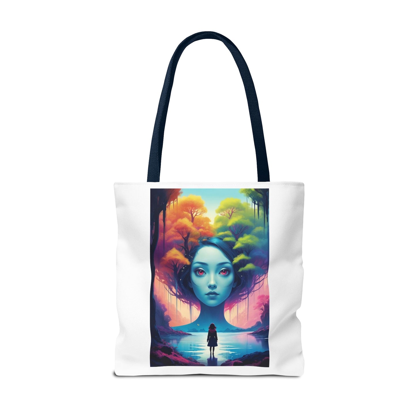 Dreamscape Portrait Tote Bag — Surreal Forest Girl Art
